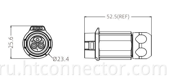 Four-core aviation plug